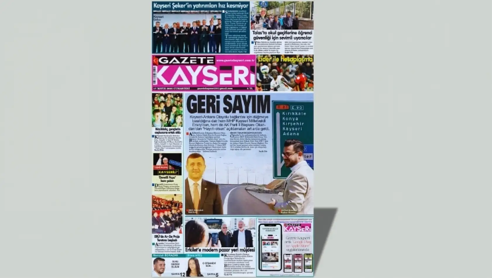 Kayseri yerel basını 17 Mayıs'a hangi manşetlerle çıktı?