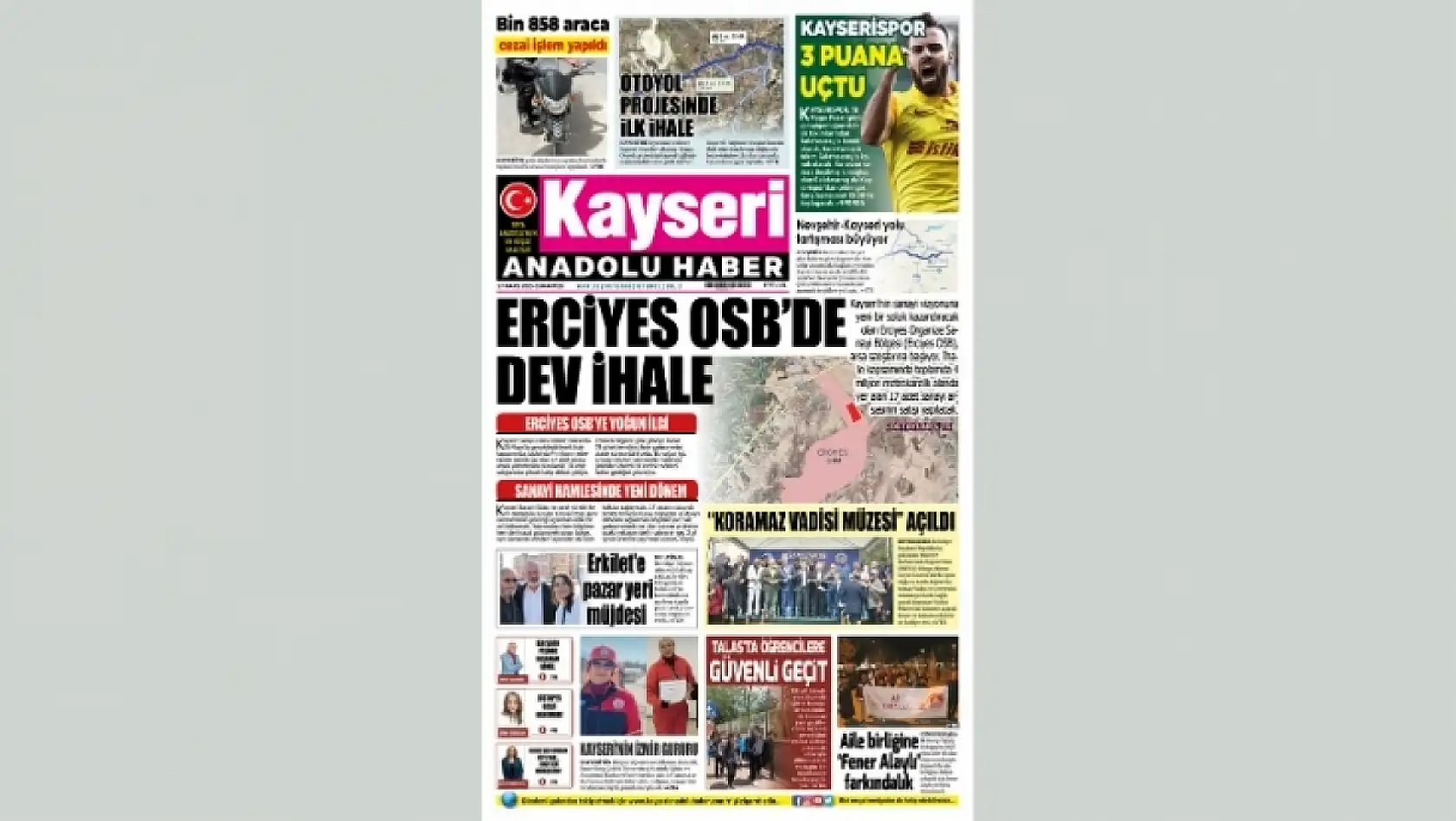 Kayseri yerel basını 17 Mayıs'a hangi manşetlerle çıktı?