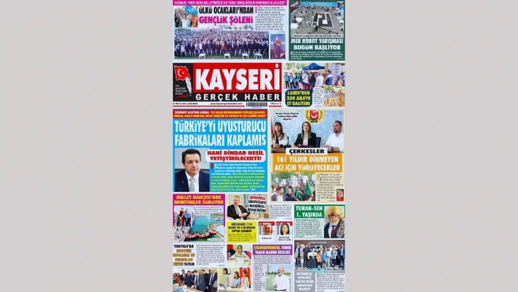 Kayseri yerel basını 21 Mayıs Çarşamba gününe hangi manşetlerle çıktı?