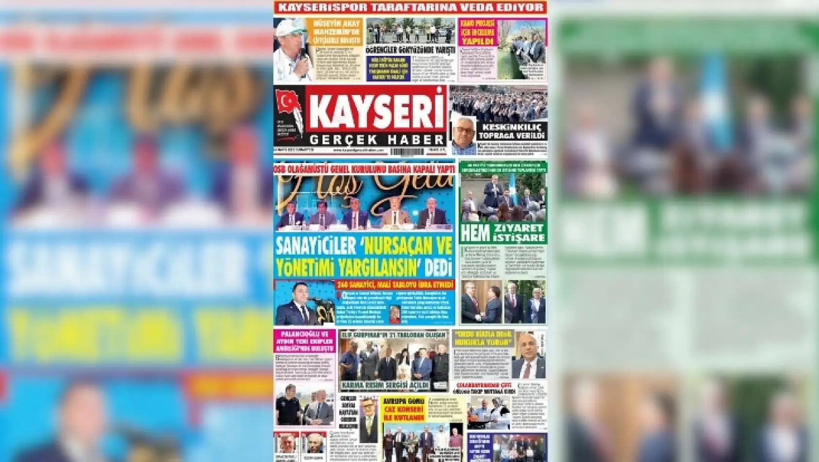 Kayseri'de yerel basın 24 Mayıs Cumartesi gününe hangi manşetlerle çıktı?