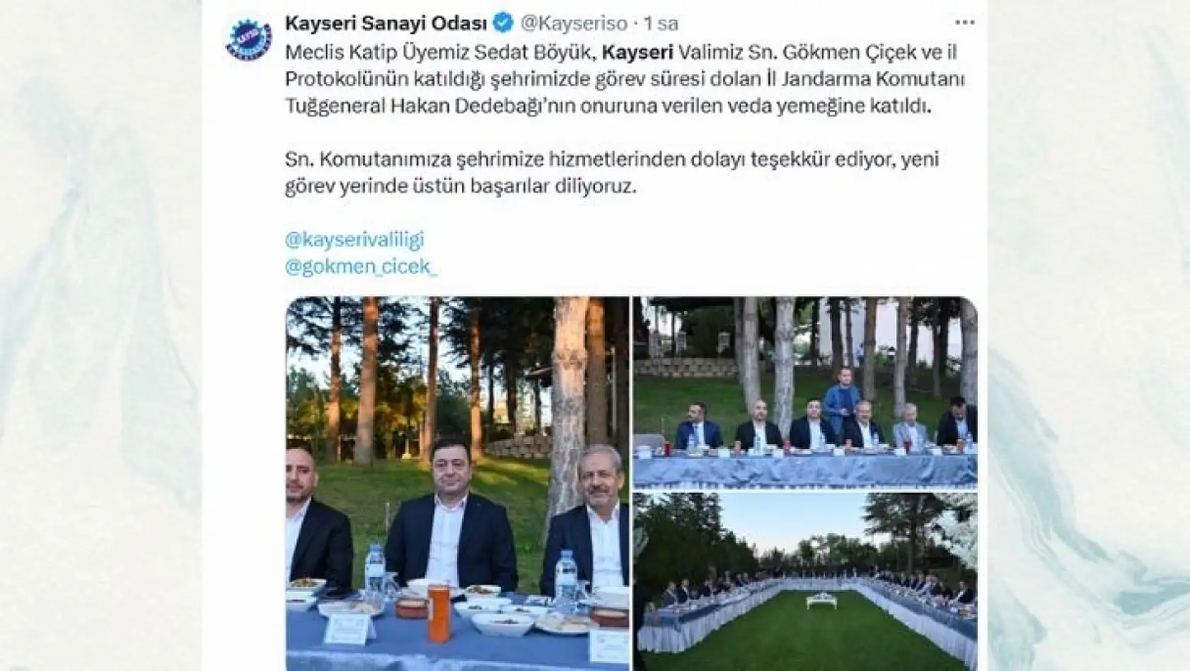 Kayseri sosyal medyadan kısa kısa - 22 Ağustos