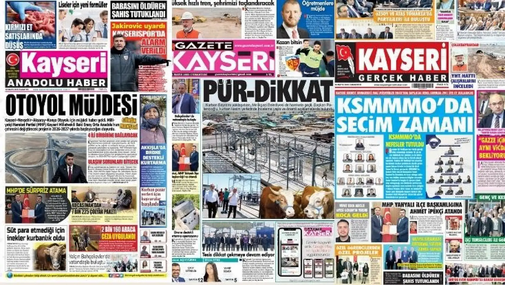 Kayseri Gazeteleri 10 Mayıs Cumartesi gündemi - İşte yerel basında öne çıkan manşetler...
