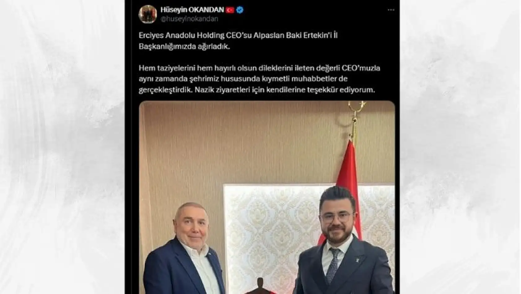 Kayseri'de sosyal medyada öne çıkanlar: Şehit, ziyaretler, seminer...