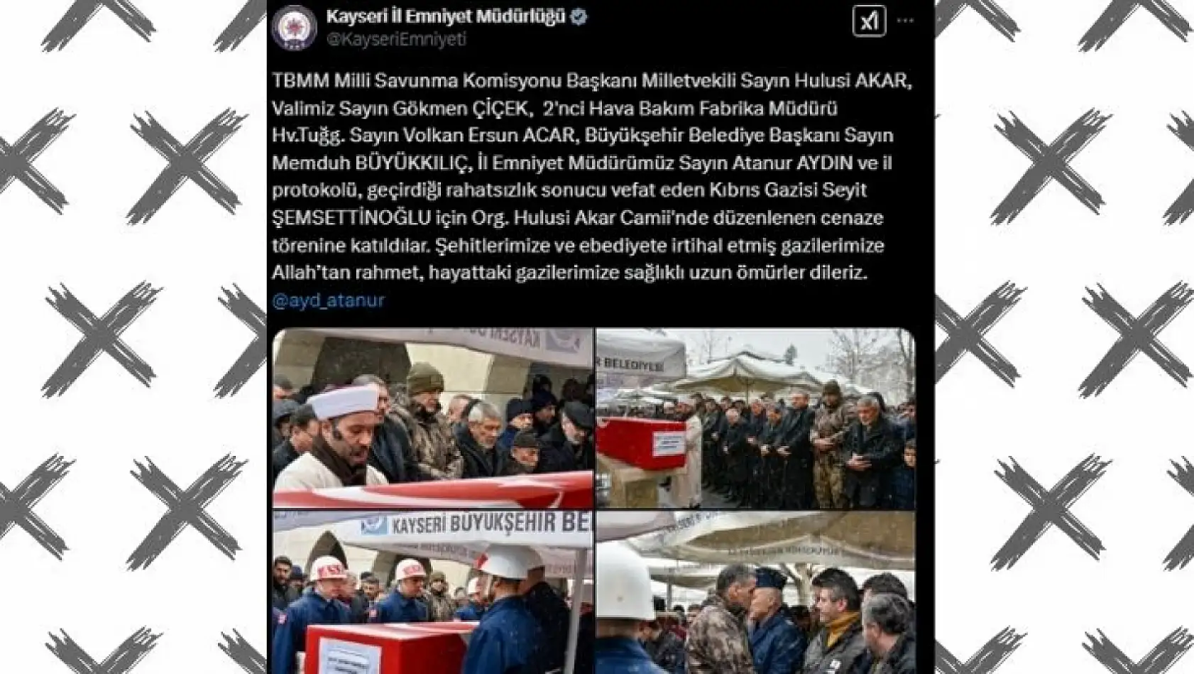 Kayseri'de sosyal medyada öne çıkanlar! Cenaze, yardımlaşma, ziyaret...