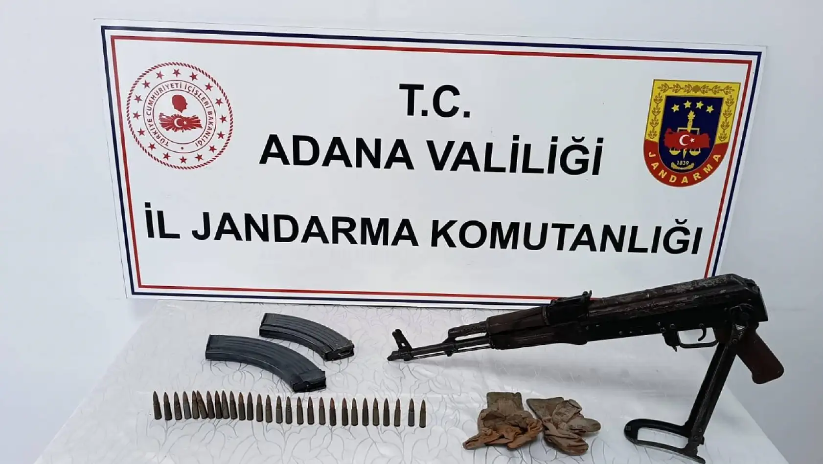 Adana'da uzun namlulu tüfek ele geçirildi