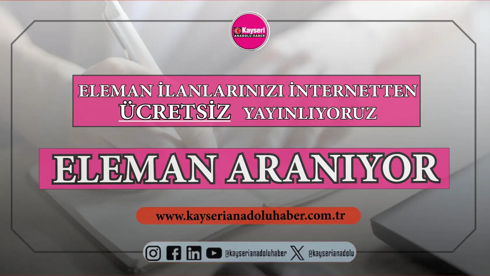 Çözüm Reklam, Aşçı arıyor