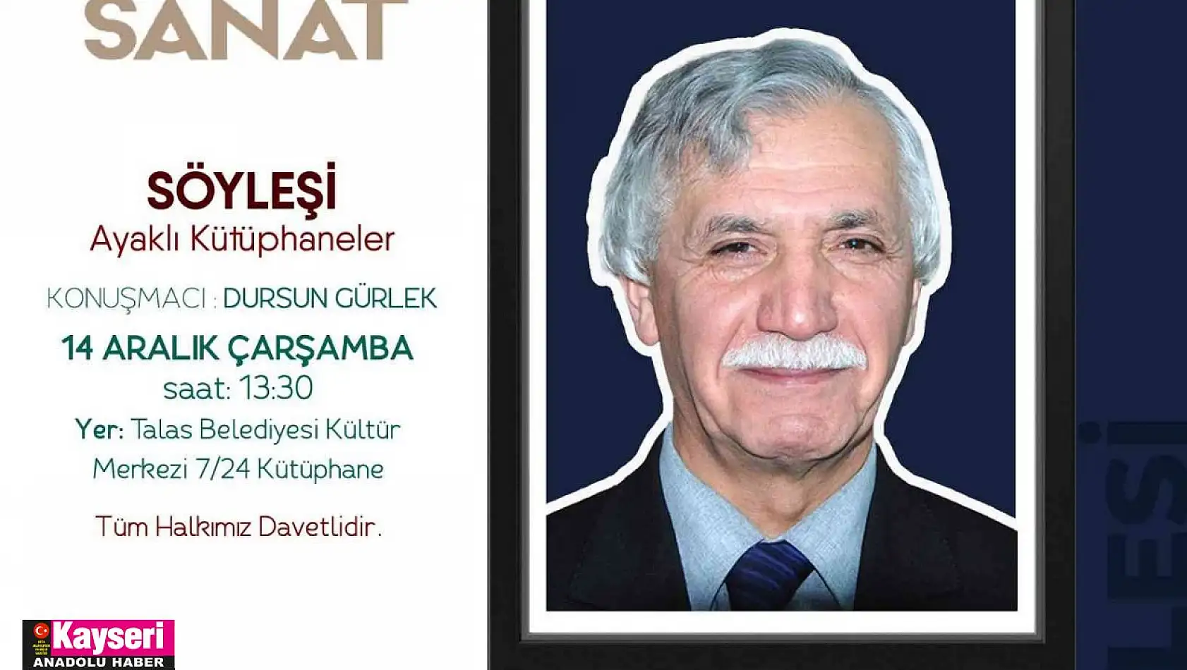 Dursun Gürlek, 'Ayaklı Kütüphaneleri' anlatacak