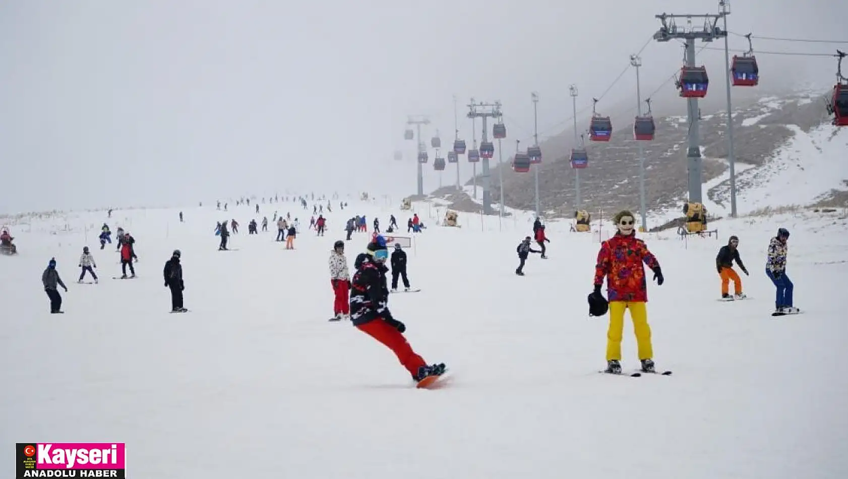 Erciyes otelleri yarıyıl tatiline dolu girdi