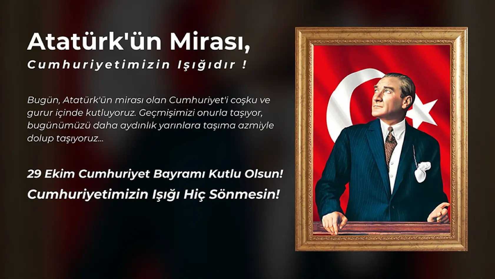 En güzel resimli Cumhuriyet Bayramı mesajları