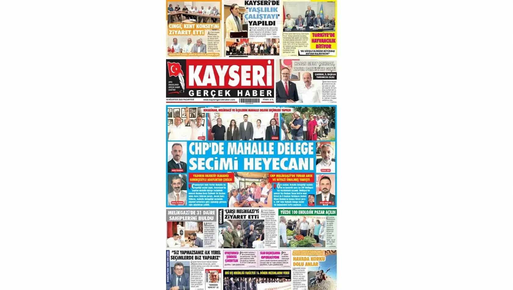 İşte Kayseri Gazetelerinde 18 Ağustos Pazartesi gündemi…