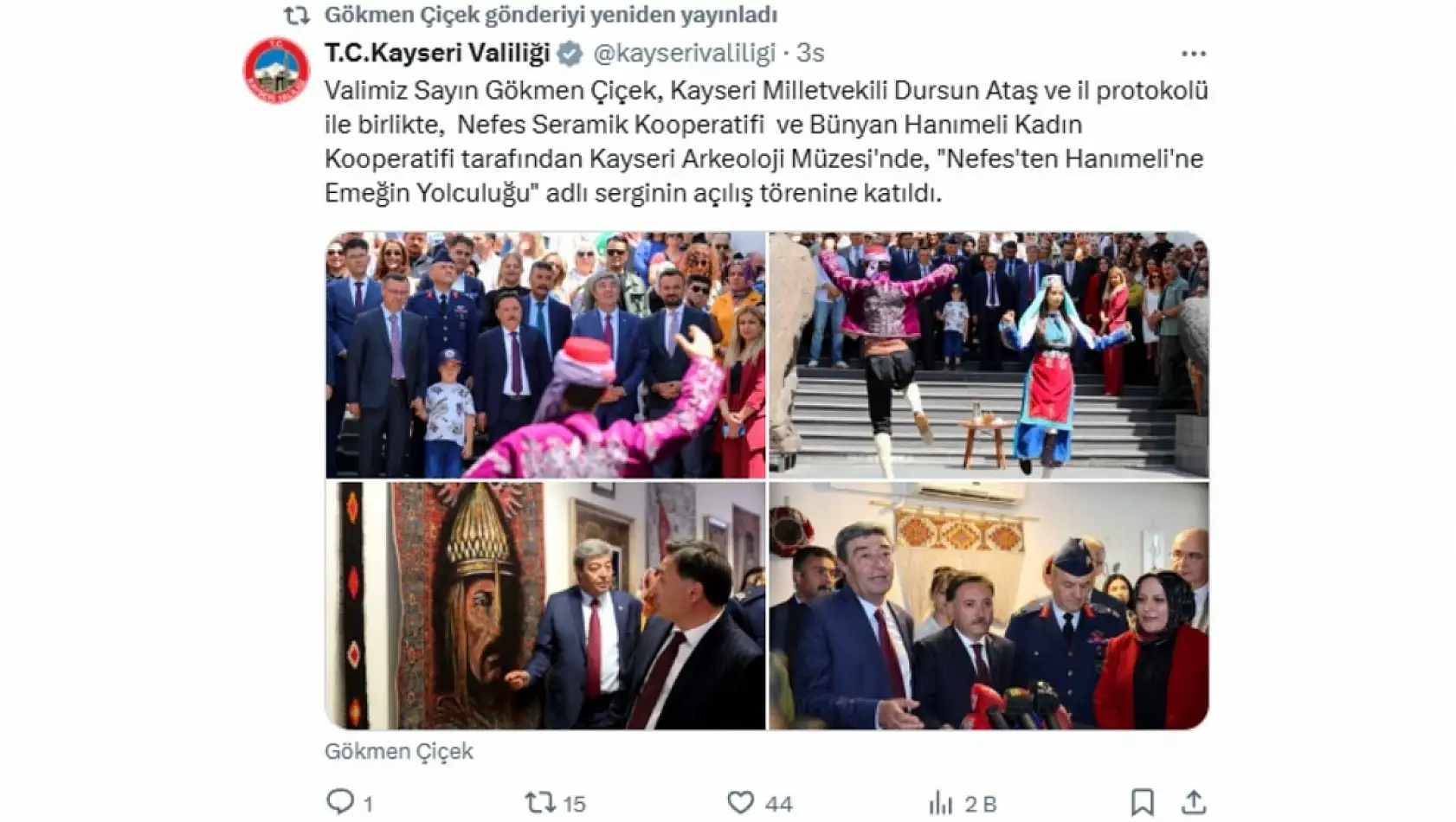 Kayseri'de 16 Haziran Pazartesi neler paylaşıldı? Sosyal medyada öne çıkan gelişmeler!