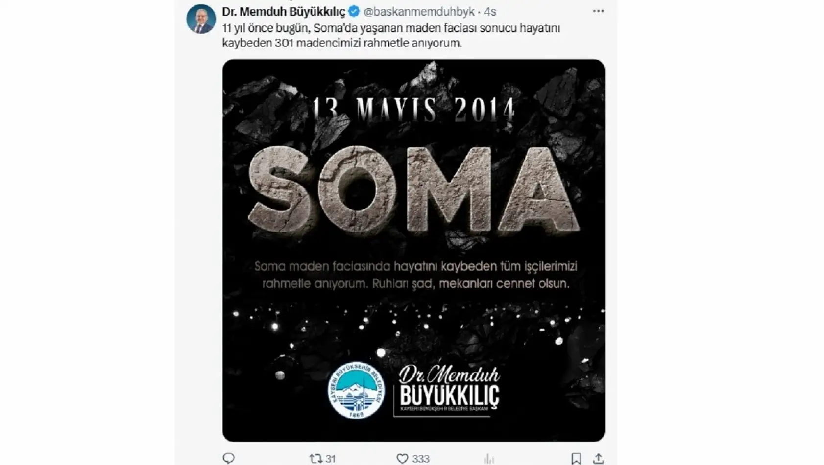 Kayseri'de 13 Mayıs Salı günü sosyal medya hesaplarında neler paylaşıldı?