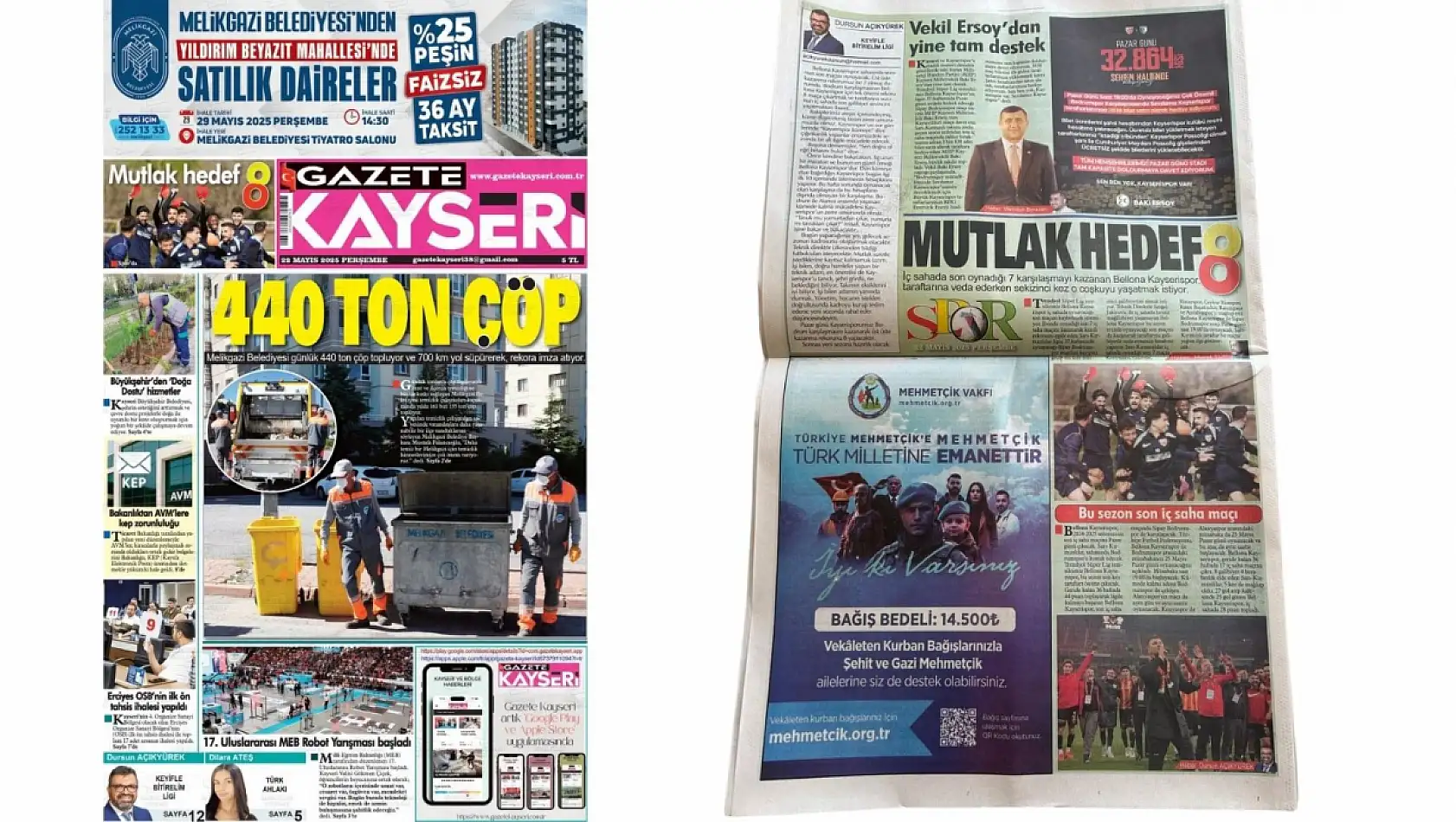 Kayseri'de bugün hangi başlıklar gündem oldu? (22 Mayıs Perşembe)