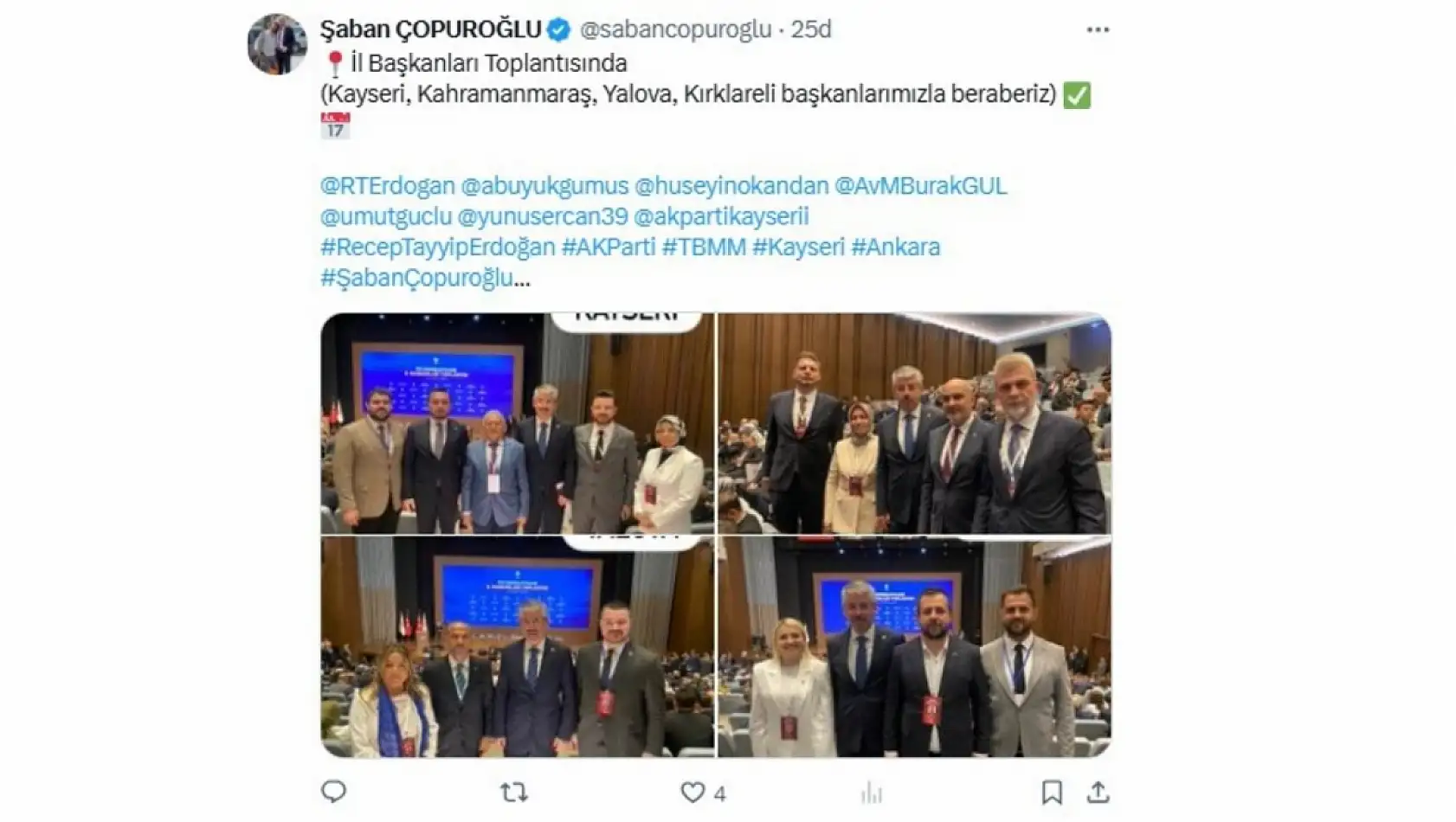 Kayseri'de sosyal medyada öne çıkanlar (1 Temmuz)