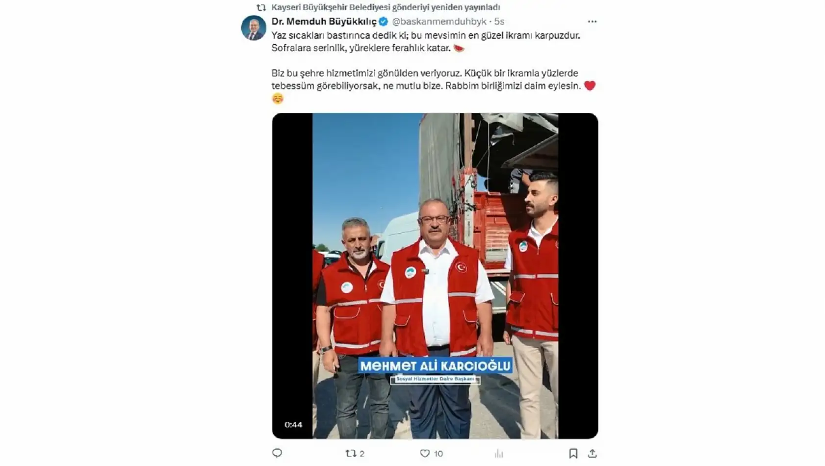 Kayseri'de sosyal medyada 11 Temmuz Cuma günü neler konuşuldu?