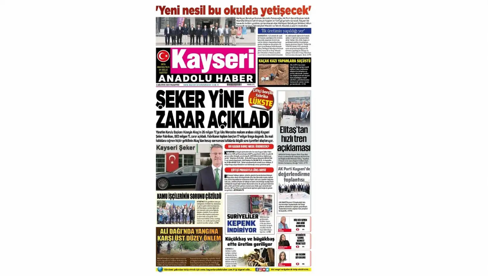 Kayseri gazeteleri bugün hangi haberi gündem belirledi – İşte öne çıkan manşetler!