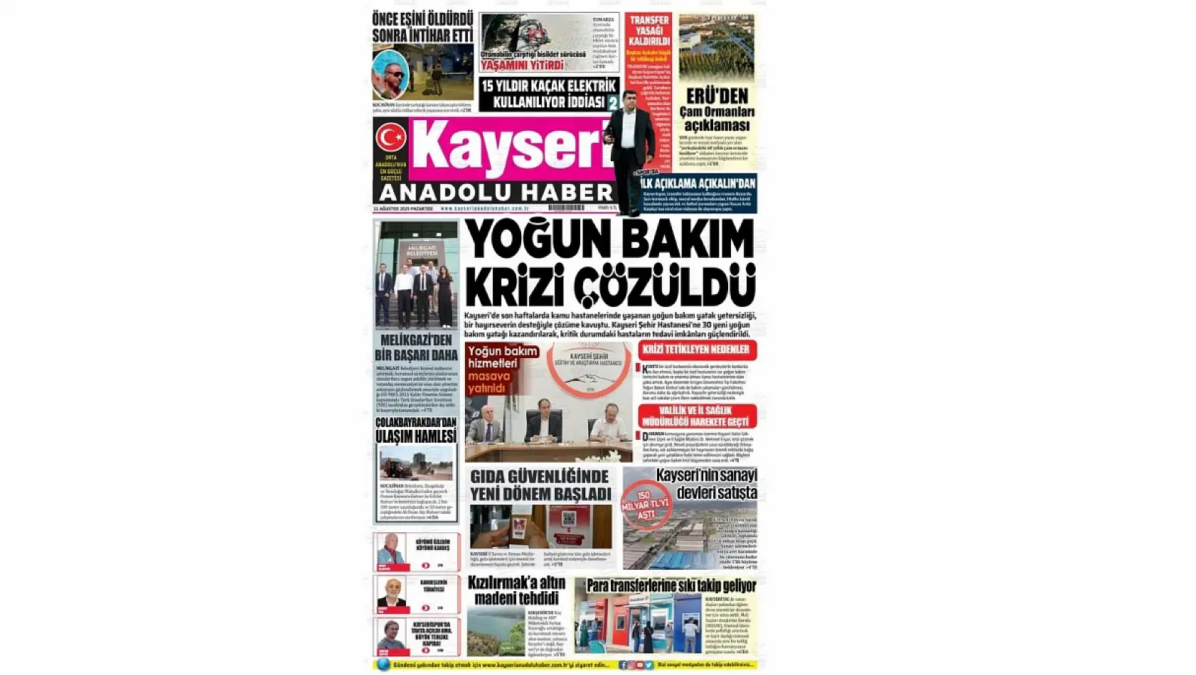 Kayseri gazeteleri 11 Ağustos Pazartesi gündemi – İşte öne çıkan manşetler!