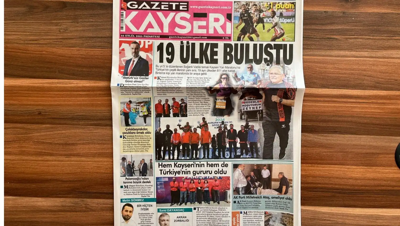 Kayseri yerel gazeteleri şehrin gündemini belirledi: İşte 22 Eylül öne çıkan manşetler!