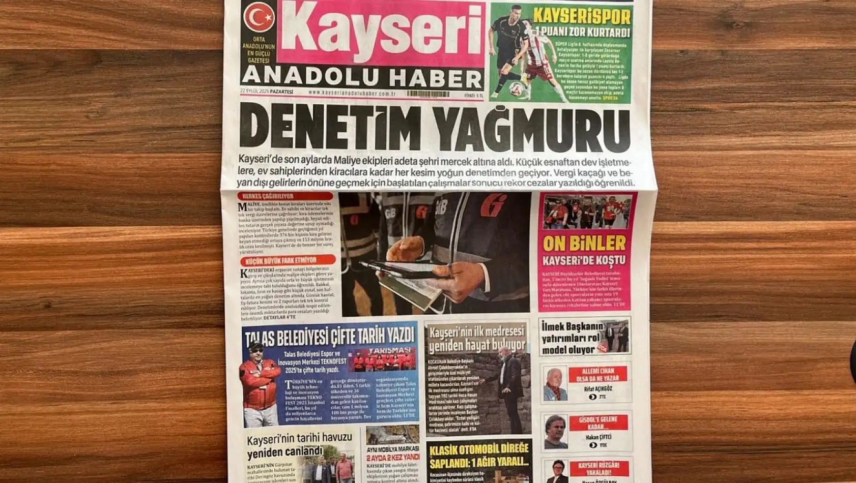 Kayseri yerel gazeteleri şehrin gündemini belirledi: İşte 22 Eylül öne çıkan manşetler!