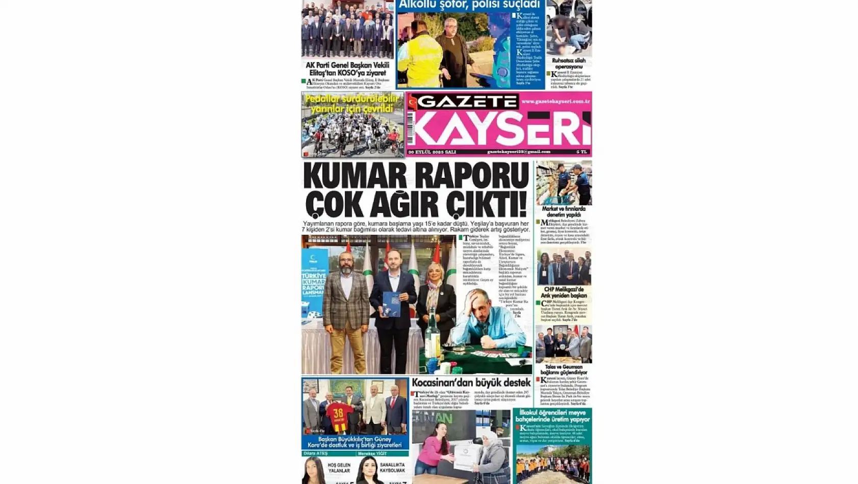 Kayseri gazeteleri 30 Eylül sabahına hangi manşetlerle çıktı?