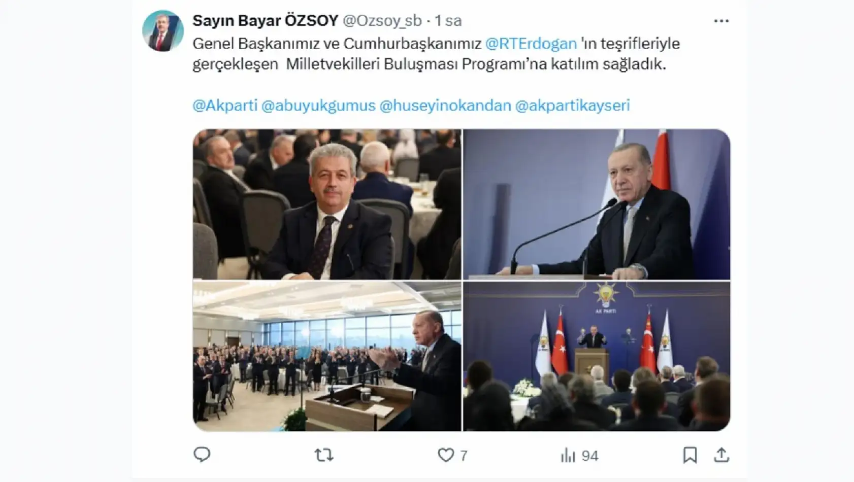 Kayseri'de 8 Ekim Çarşamba günü sosyal medya hesaplarında neler paylaşıldı?