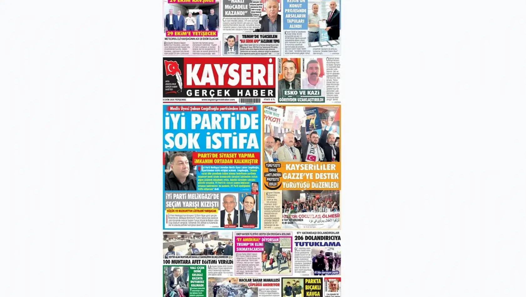 Kayseri gazeteleri 9 Ekim Perşembe gündemi – İşte öne çıkan manşetler!