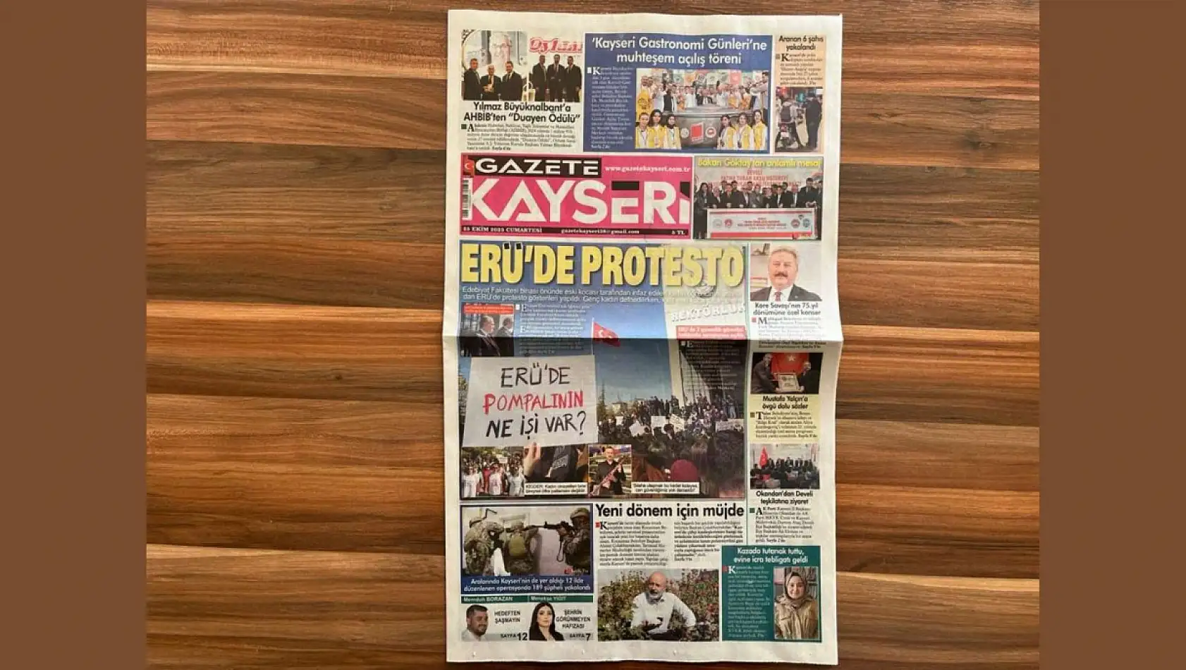 Kayseri gazetelerinde 25 Ekim manşeti ne oldu?  İşte öne çıkan başlıklar!