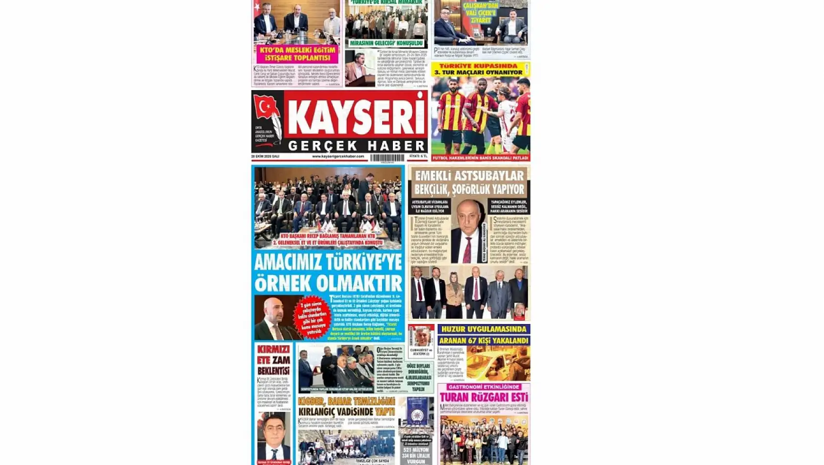 Kayseri gazeteleri 28 Ekim Salı gündemi – İşte öne çıkan manşetler!