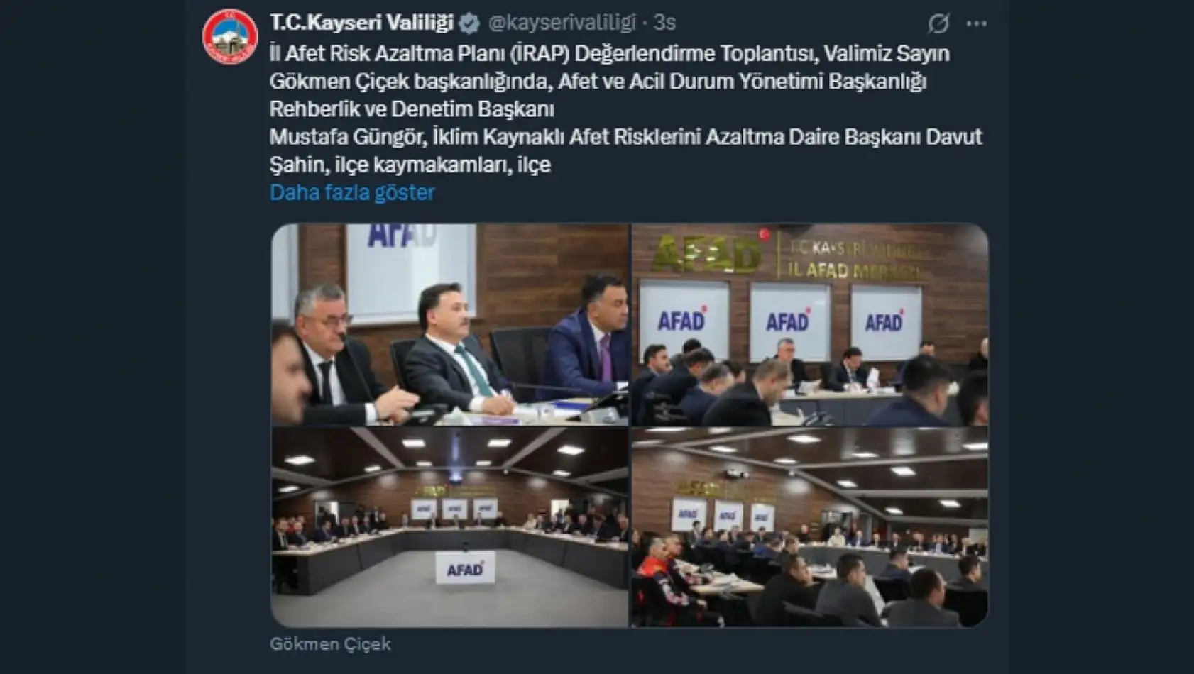 Kayseri sosyal medyadan kısa kısa!