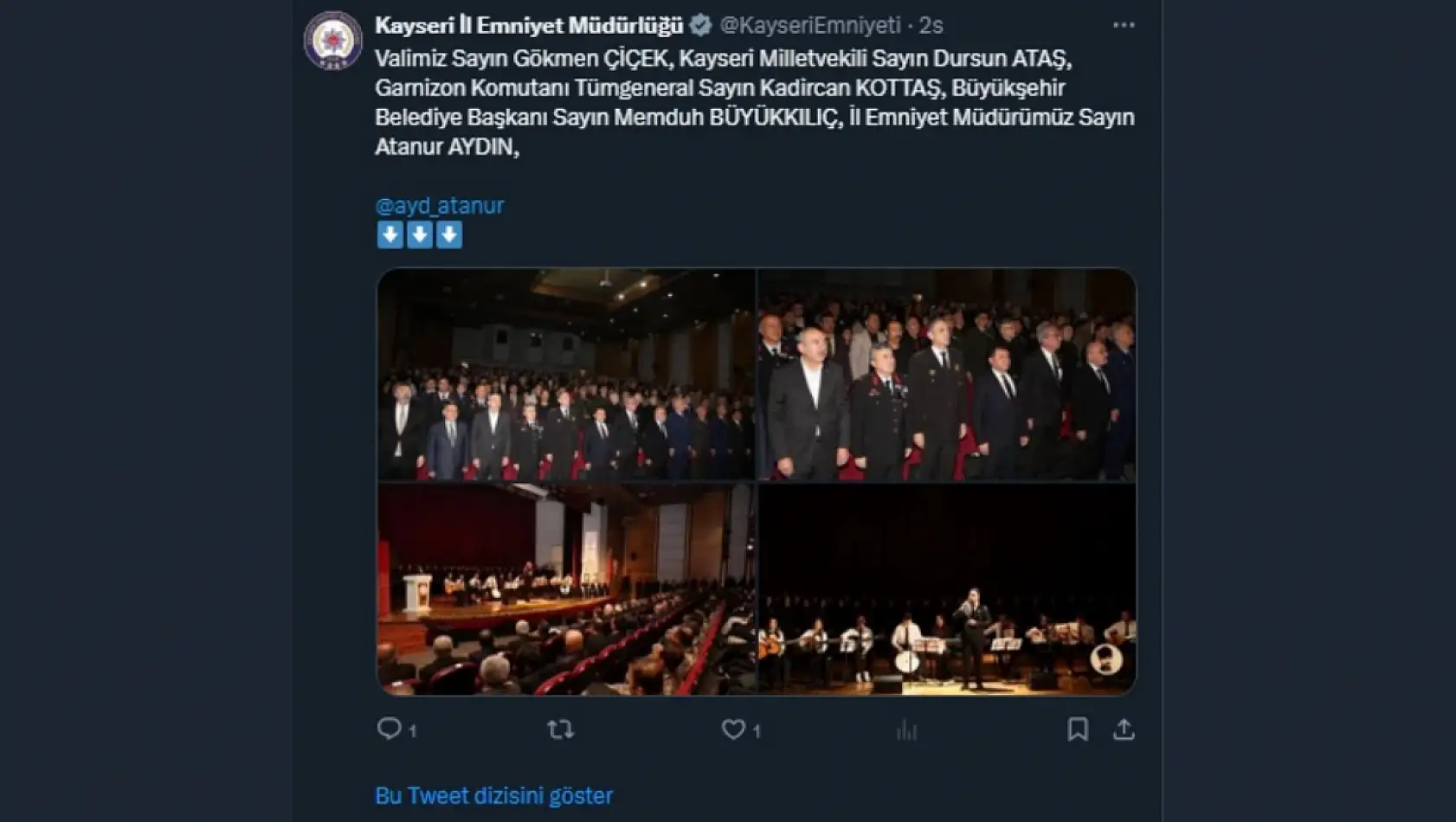 Kayseri'de bugün sosyal medya platformlarında neler paylaşıldı?