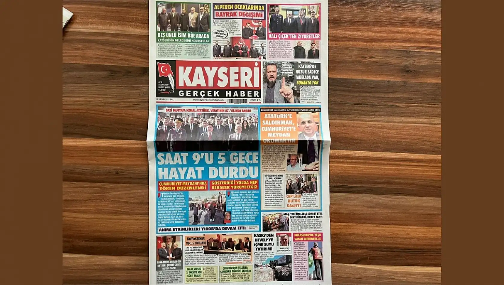 Kayseri'nin 11 Kasım gündemi ne oldu? İşte gazetelerde öne çıkan manşetler!