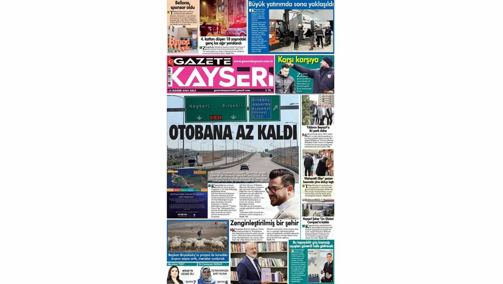 Kayseri gazetelerinde 18 Kasım manşeti ne oldu?  İşte öne çıkan başlıklar!