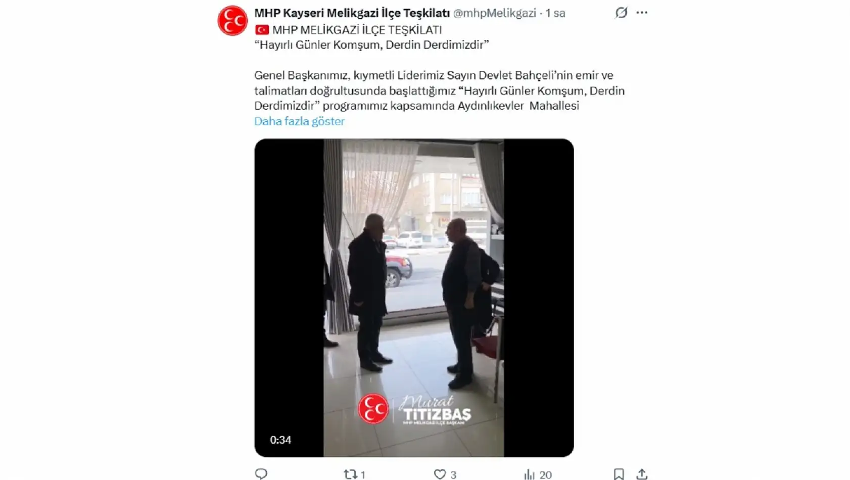 İşte Kayseri'de sosyal medyada öne çıkan paylaşımlar (23 Aralık Salı)