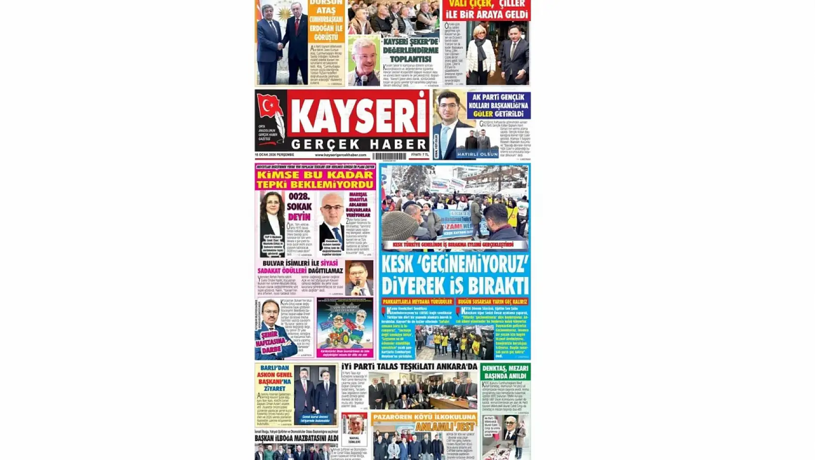 Kayseri gazetelerinde 15 Ocak manşeti ne oldu?  İşte öne çıkan başlıklar!