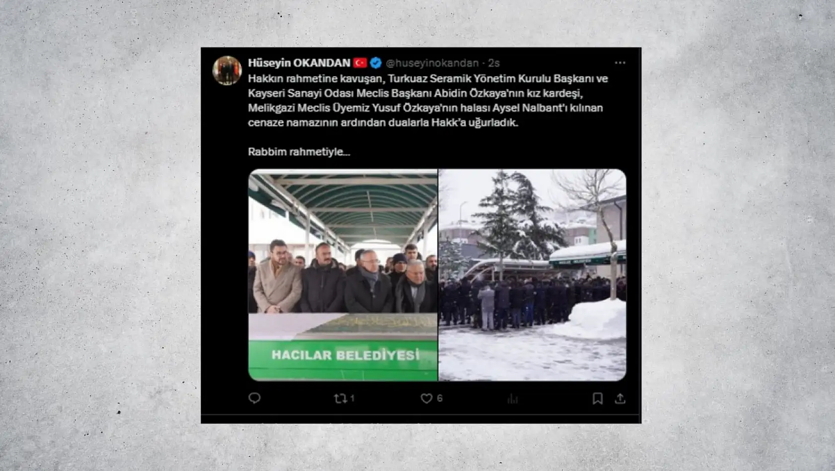 Kayseri sosyal medyadan kısa kısa - 19 Ocak