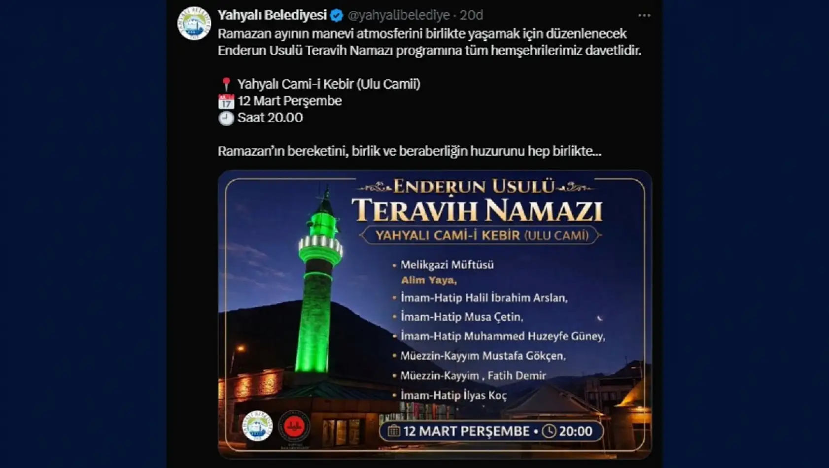 Kayseri'de bugün sosyal medyada hangi paylaşımlar öne çıktı? (9 Mart 2026)