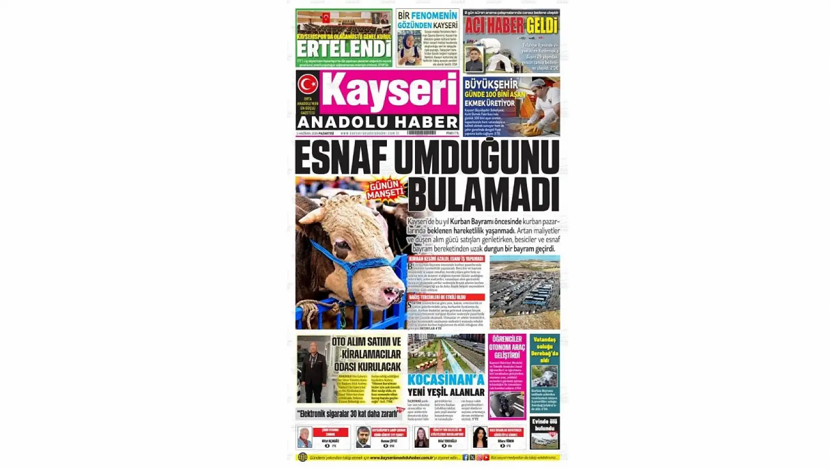 Kayseri 9 günlük tatilin sonuna böyle uyandı!