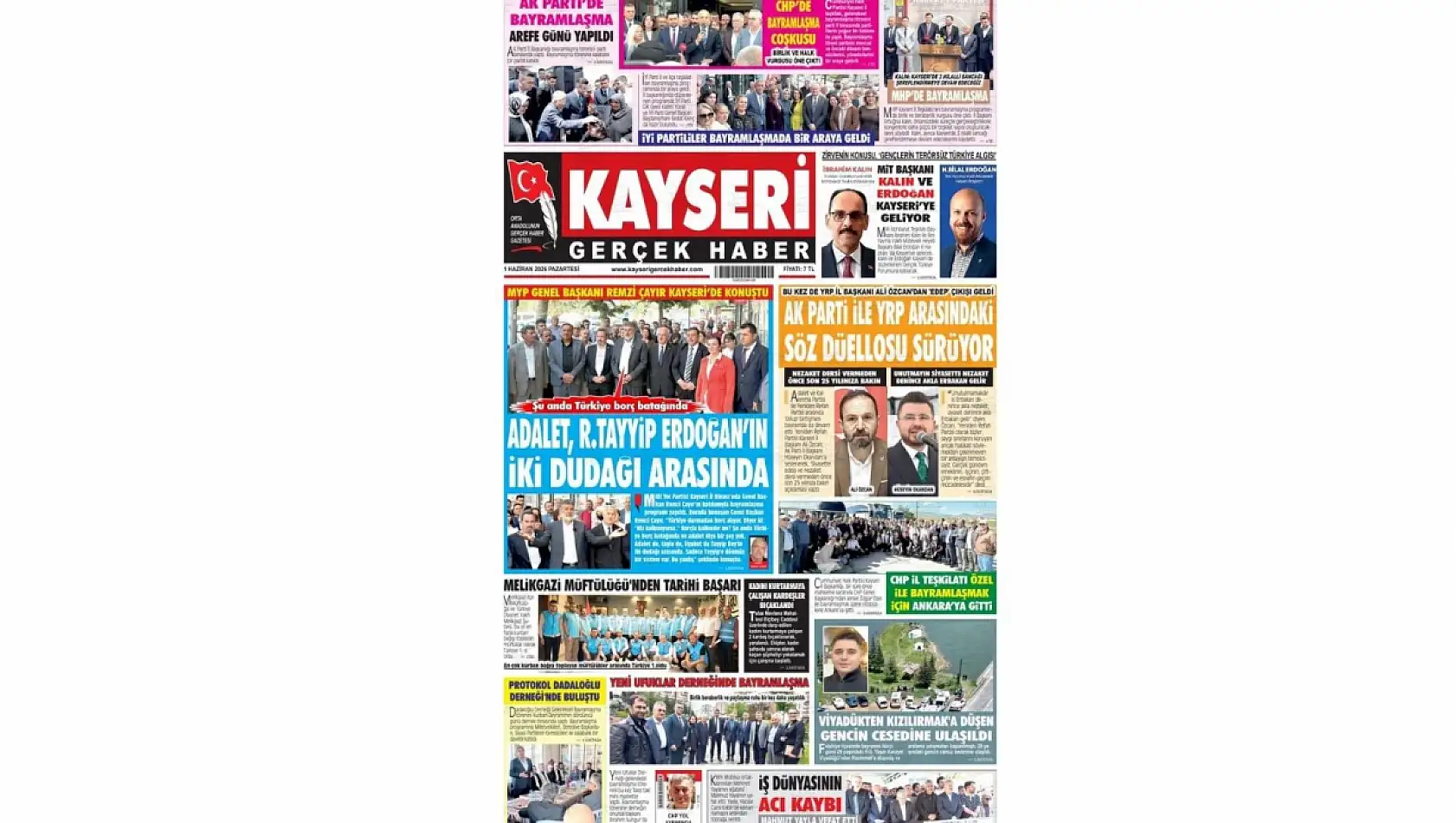 Kayseri 9 günlük tatilin sonuna böyle uyandı!
