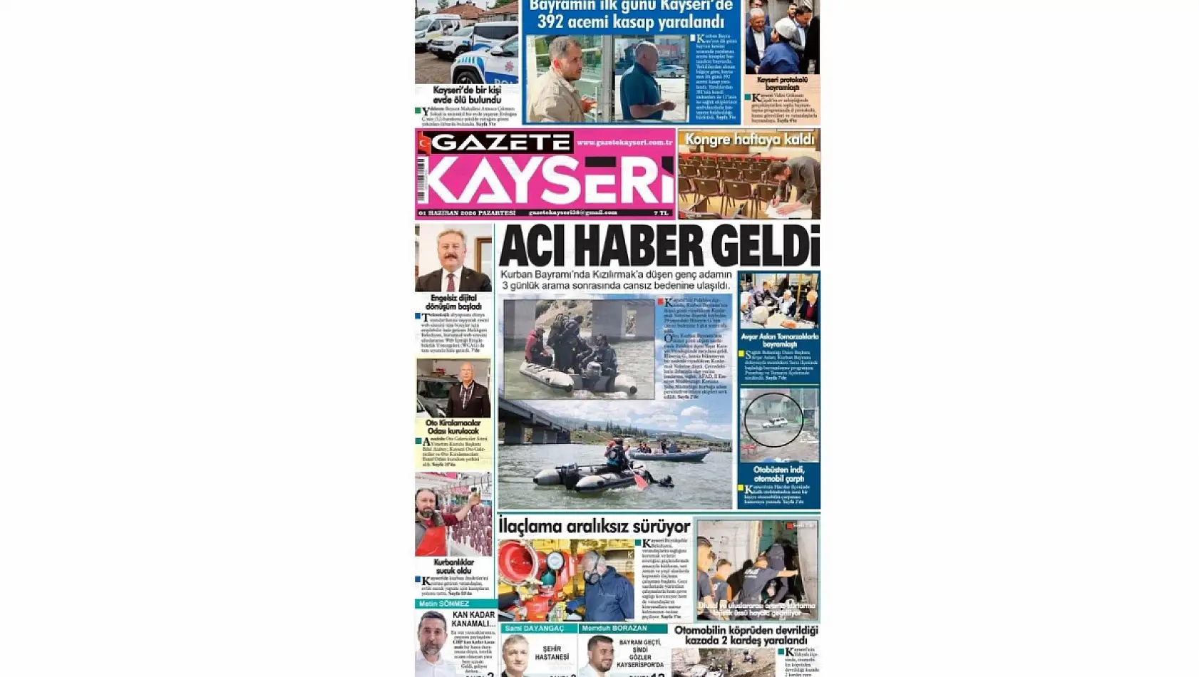 Kayseri 9 günlük tatilin sonuna böyle uyandı!