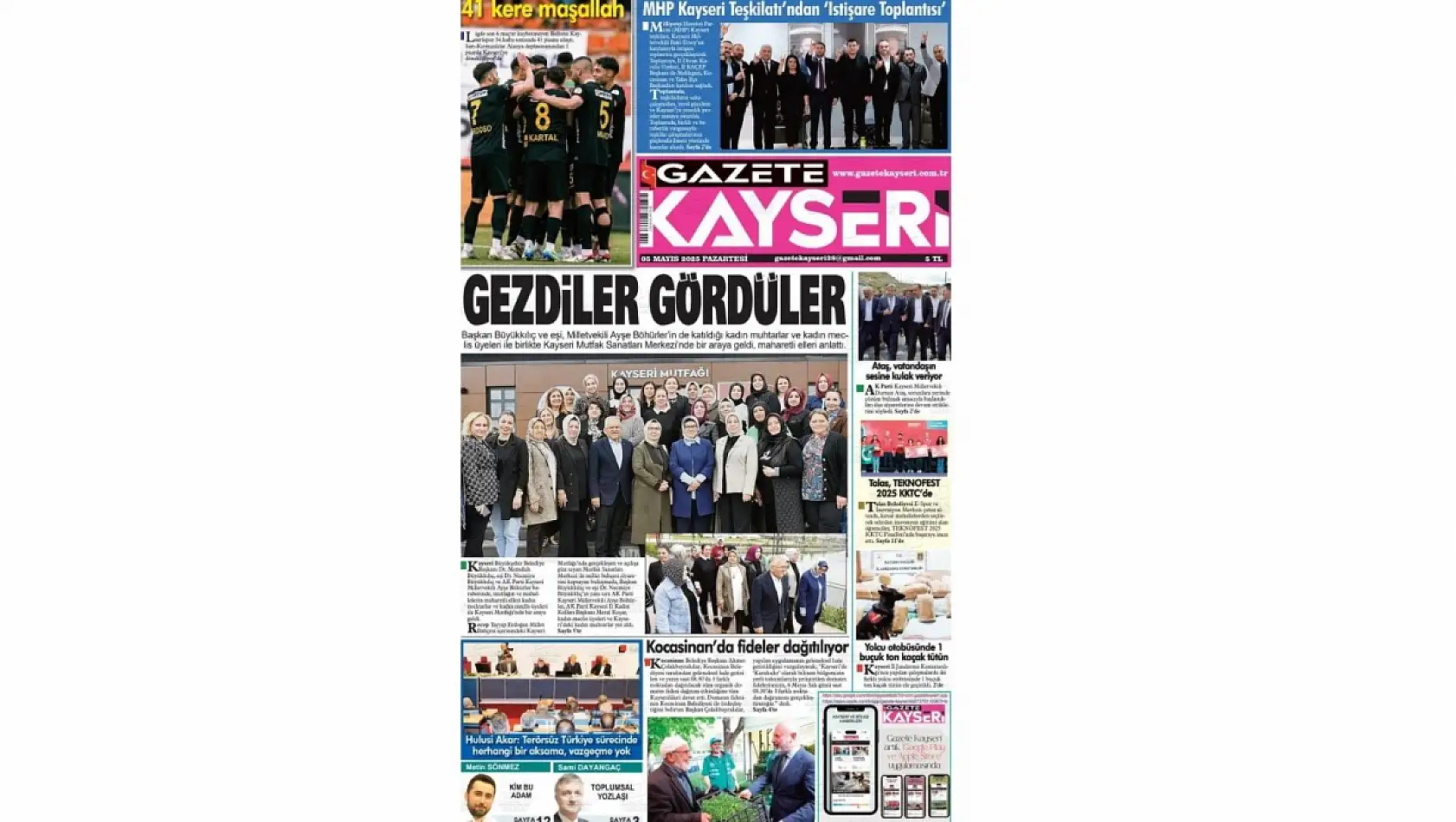 Kayseri Gazetelerinde 5 Mayıs Pazartesi gündemi – İşte basında öne çıkan manşetler...