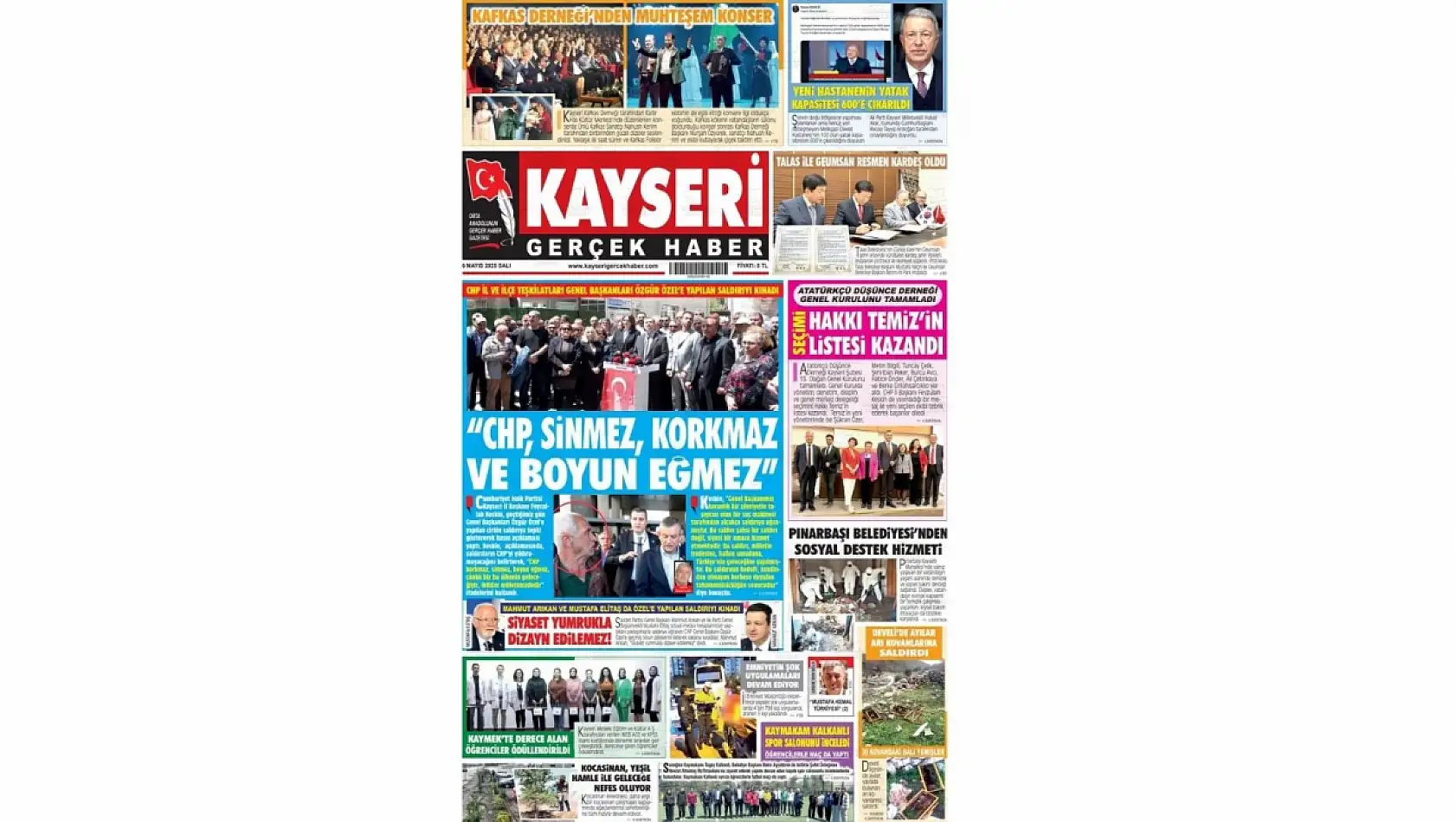 Kayseri Gazeteleri 6 Mayıs Salı gündemi - Yerel basında öne çıkan manşetler...