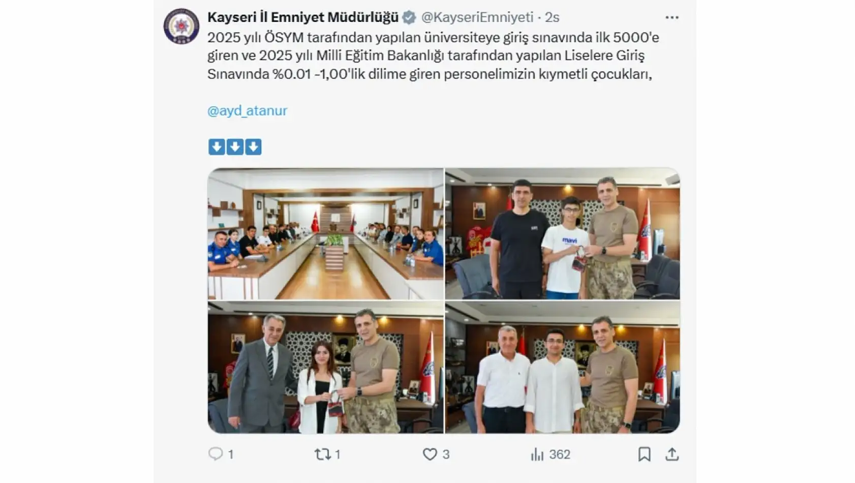 Kayseri'de sosyal medya hesaplarında neler paylaşıldı?