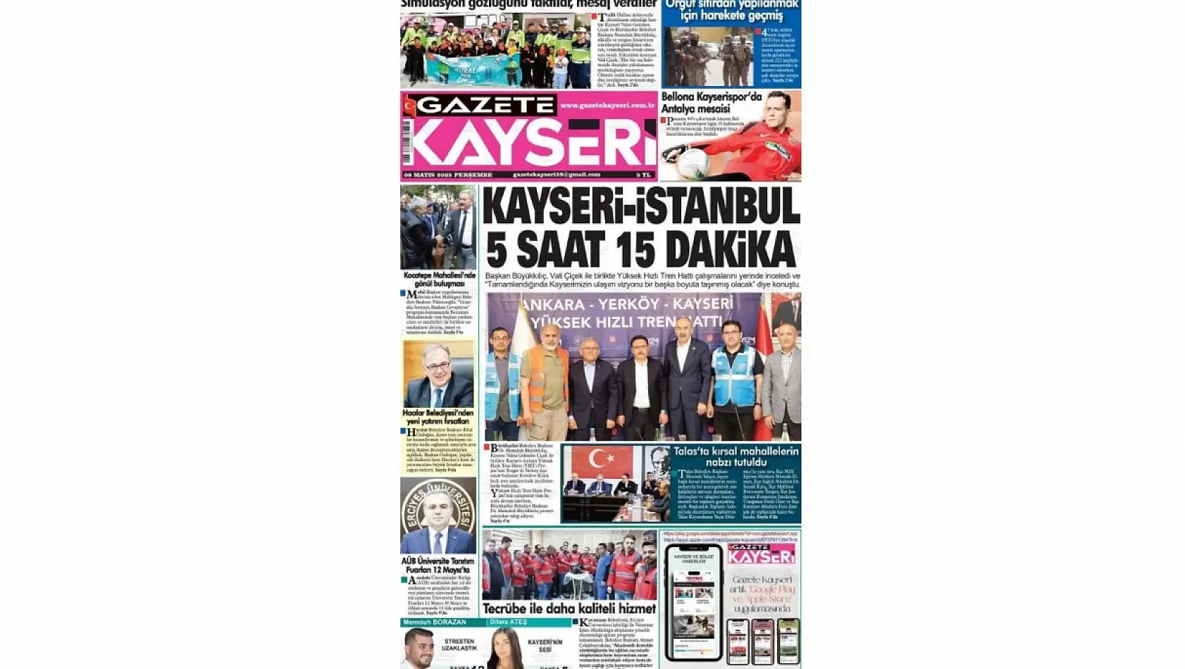 Kayseri Gazetelerinde 8 Mayıs Perşembe gündemi – İşte yerel basında öne çıkan manşetler...