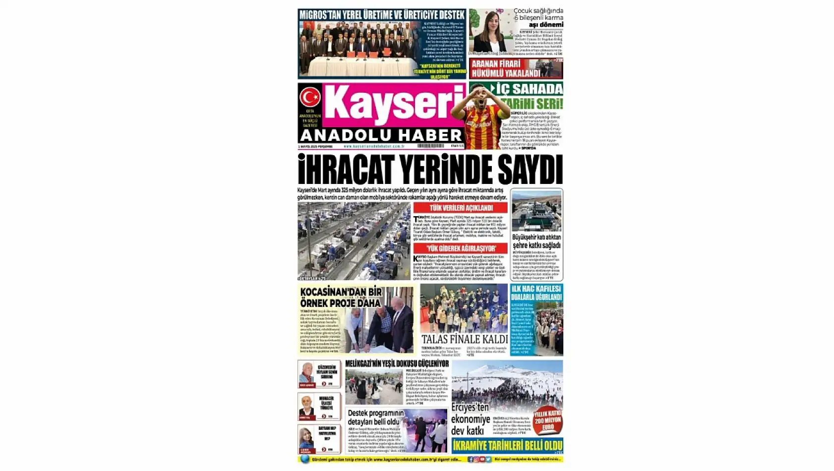 Kayseri Gazeteleri'nde 1 Mayıs Perşembe gündemi belli oldu - İşte yerel basında öne çıkan başlıklar…