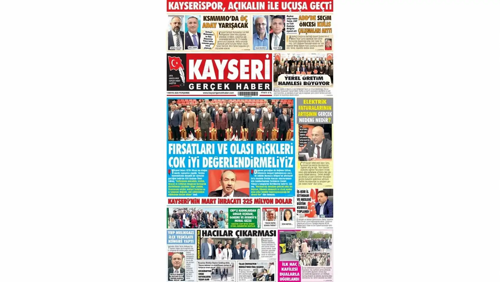 Kayseri Gazeteleri'nde 1 Mayıs Perşembe gündemi belli oldu - İşte yerel basında öne çıkan başlıklar…