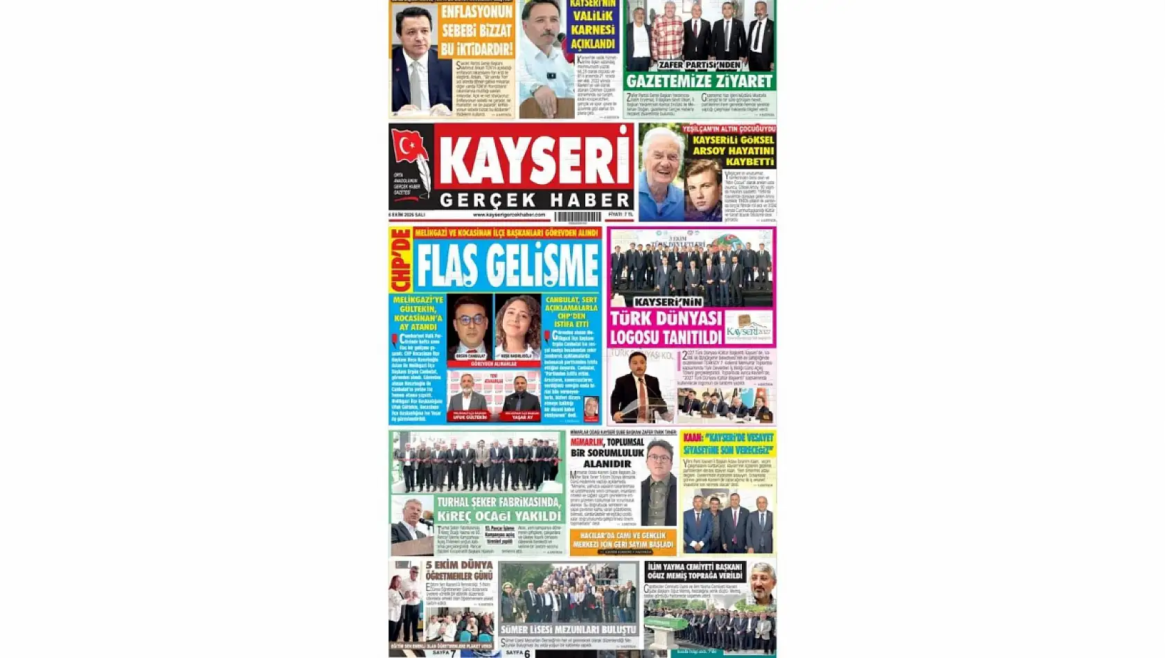 Kayseri basınından çarpıcı manşetler: Arazi düğümü, Alo Adalet, CHP...