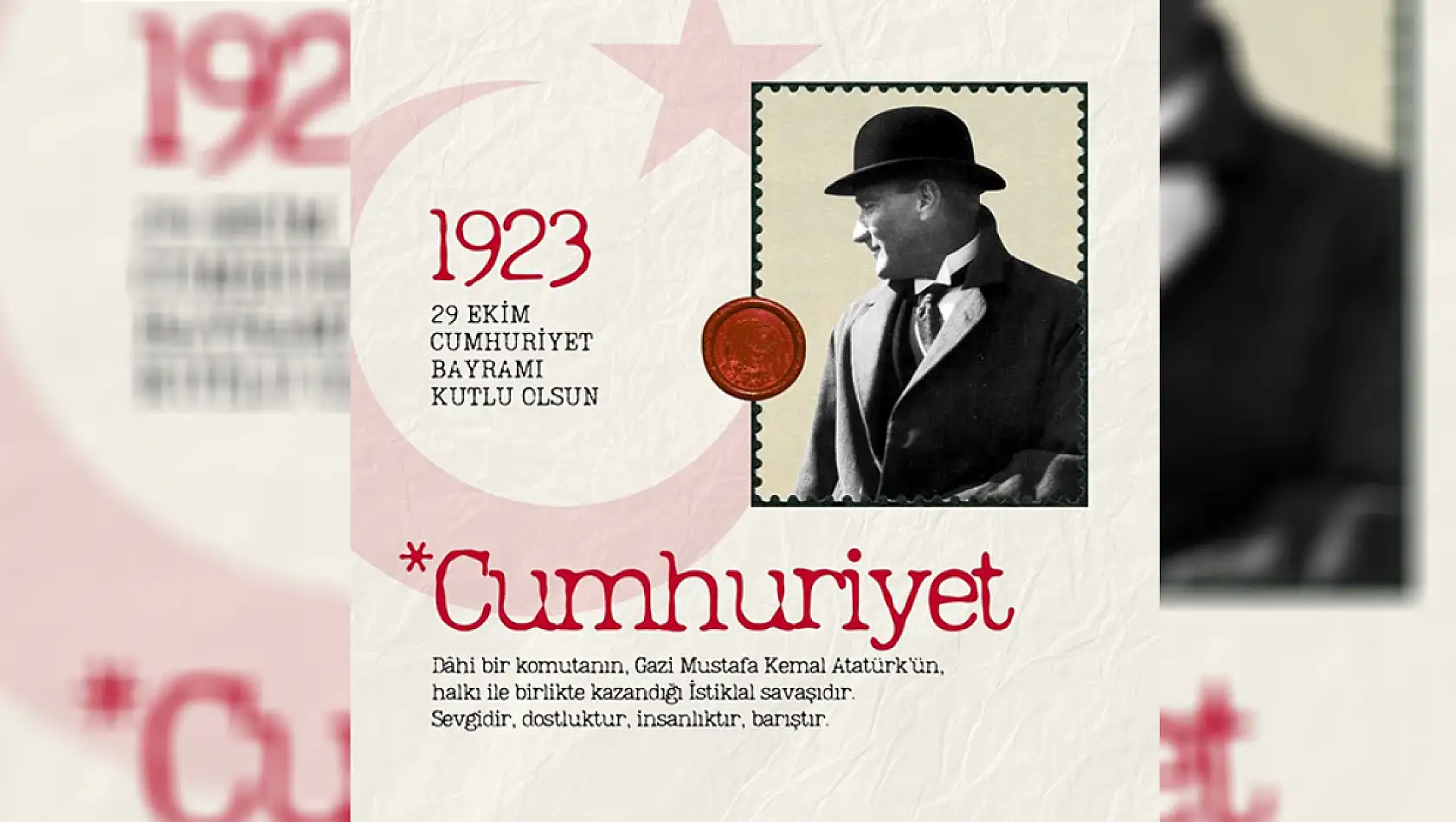 En güzel resimli Cumhuriyet Bayramı mesajları