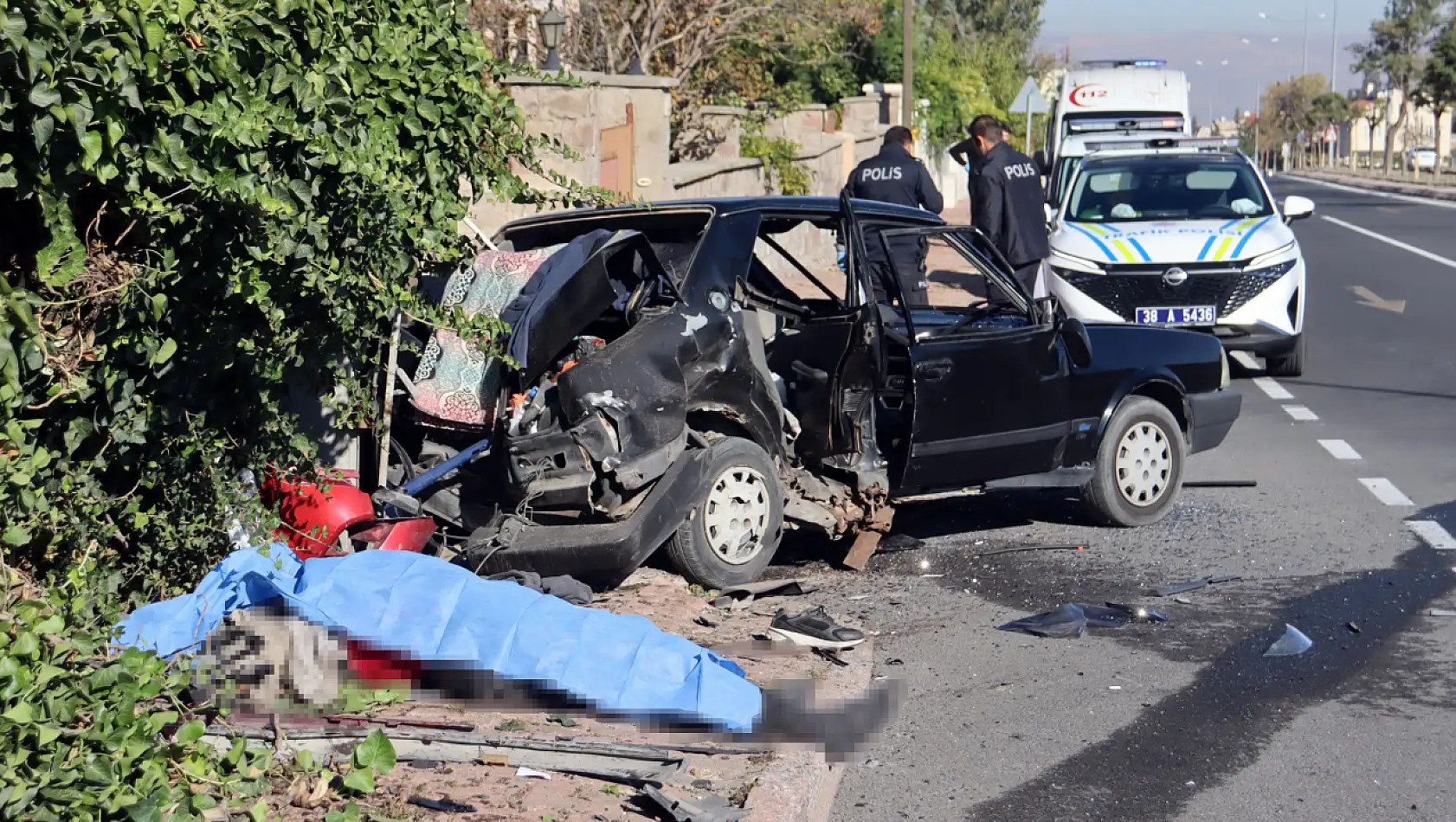 Kayseri'de feci kaza: 1 ölü, 3 yaralı!