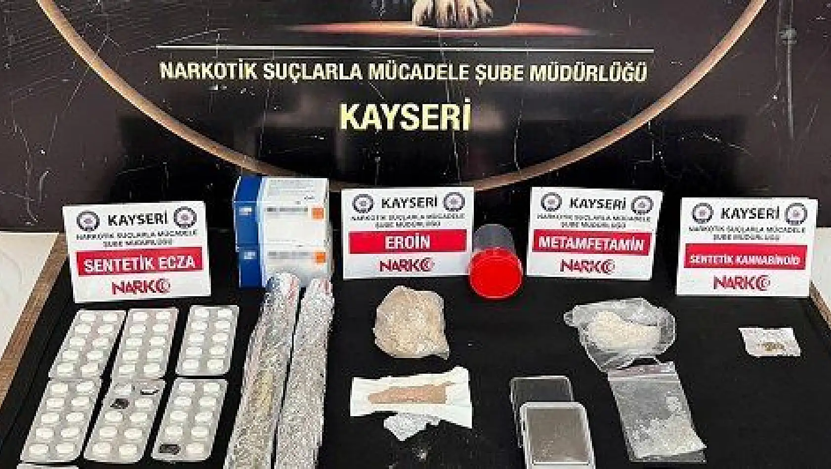 Kayseri'de uyuşturucu tacirlerine darbe