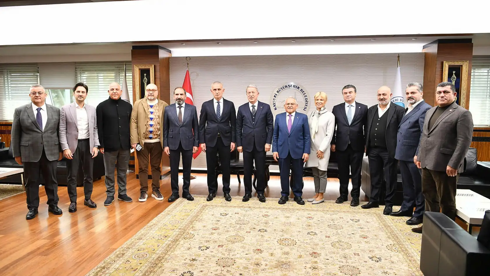 Maç öncesi Başkan Büyükkılıç'a TFF'den ziyaret